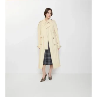 Gabardina larga de lona Trerose Trench Coat
