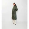 Gabardina larga de nailon con capucha