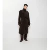 Gabardina larga de pana Trench Coat