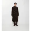 Gabardina larga de pana Trench Coat