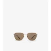 Gafas de sol cuadradas con diseño de cuadros metálicos