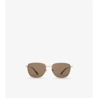 Gafas de sol cuadradas con diseño de cuadros metálicos