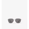 Gafas de sol cuadradas con diseño de cuadros metálicos