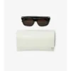 Gafas de sol cuadradas con estampado de cuadros en relieve