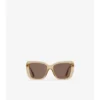 Gafas de sol cuadradas con estampado de cuadros tubulares