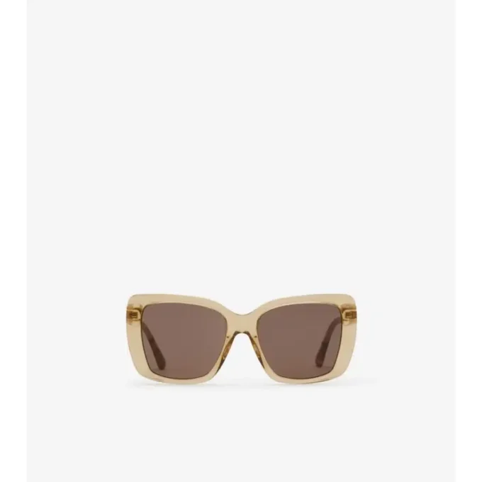 Gafas de sol cuadradas con estampado de cuadros tubulares