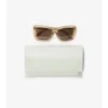 Gafas de sol cuadradas con estampado de cuadros tubulares