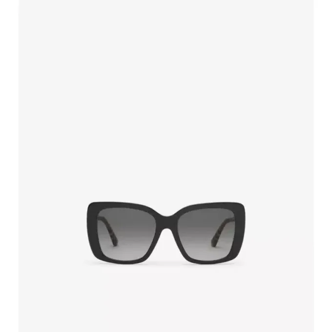 Gafas de sol oversize con montura cuadrada a cuadros