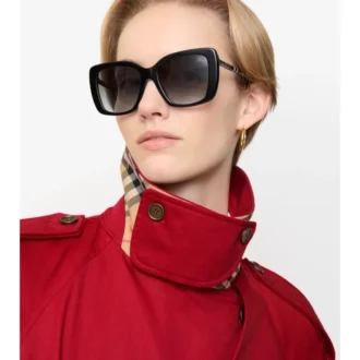 Gafas de sol oversize con montura cuadrada a cuadros
