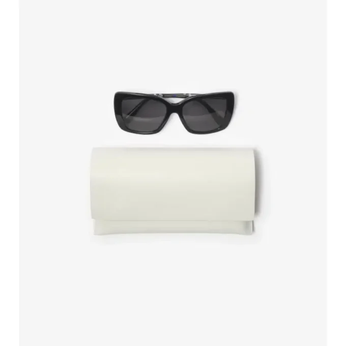 Gafas de sol polarizadas con montura cuadrada y estampado Tubular Check