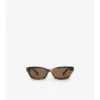 Gafas de sol rectangulares con estampado de cuadros degradado