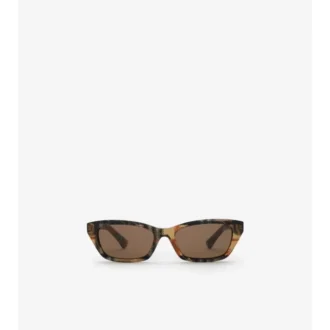 Gafas de sol rectangulares con estampado de cuadros degradado