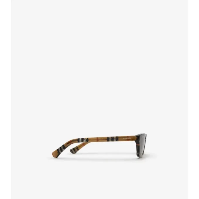Gafas de sol rectangulares con estampado de cuadros degradado