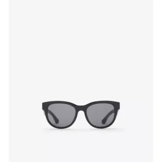 Gafas de sol redondas con estampado de cuadros