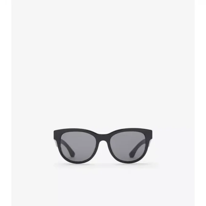 Gafas de sol redondas con estampado de cuadros