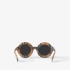Gafas de sol redondas con estampado de cuadros