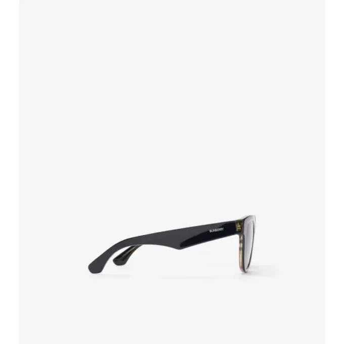 Gafas de sol redondas con estampado de cuadros