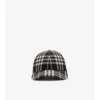 Gorra de béisbol de algodón con estampado de cuadros