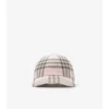 Gorra de béisbol de algodón con estampado de cuadros