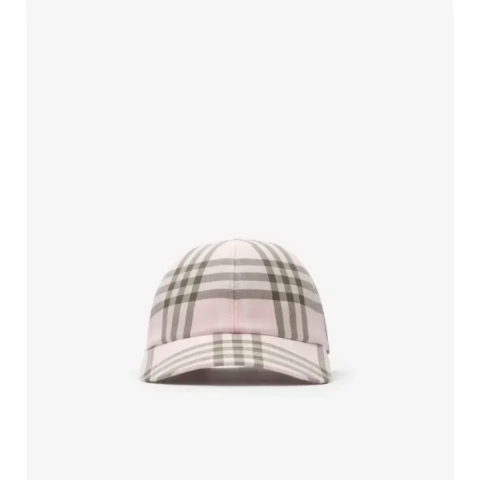 Gorra de béisbol de algodón con estampado de cuadros