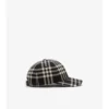 Gorra de béisbol de algodón con estampado de cuadros