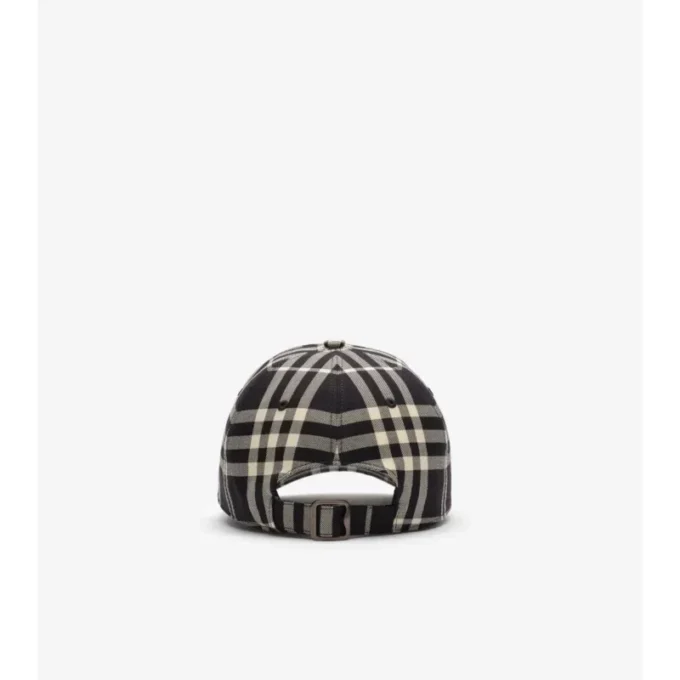 Gorra de béisbol de algodón con estampado de cuadros