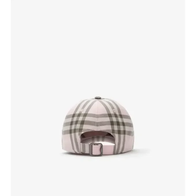 Gorra de béisbol de algodón con estampado de cuadros