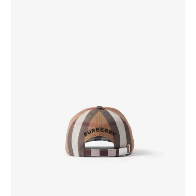 Gorra de béisbol de algodón con estampado de cuadros