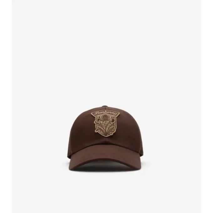 Gorra de béisbol de Gabardine con escudo de cardo