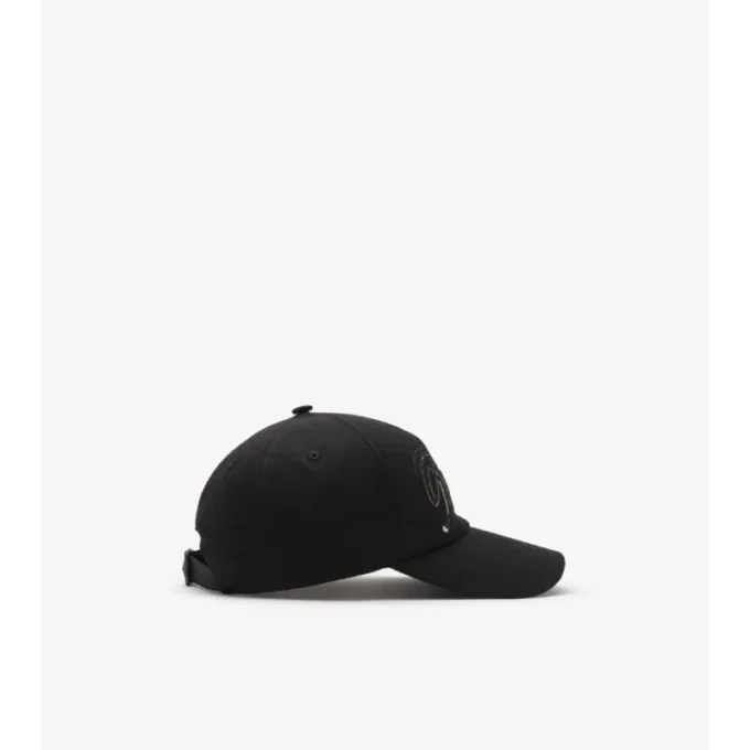 Gorra de béisbol de Gabardine con logotipo en cursiva y estampado de cuadros