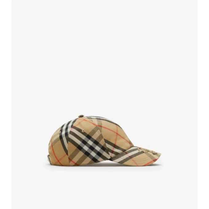 Gorra de béisbol de sarga con estampado de cuadros de EKD
