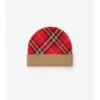 Gorro de lana con estampado de cuadros