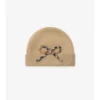 Gorro de lana y cachemira con lazo a cuadros