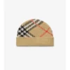 Gorro de mezcla de cachemira con estampado de cuadros