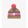 Gorro de mezcla de lana con estampado de cuadros