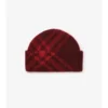 Gorro de mezcla de lana y mohair a cuadros
