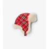 Gorro de trampero de lana a cuadros