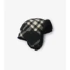 Gorro de trampero de lana a cuadros
