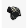 Gorro de trampero de lana a cuadros