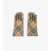 Guantes de lana y cachemira con estampado de cuadros