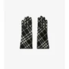Guantes de lana y cachemira con estampado de cuadros