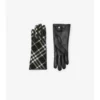 Guantes de lana y cachemira con estampado de cuadros