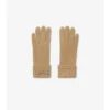 Guantes de mezcla de lana con parche con el logotipo
