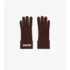 Guantes de mezcla de lana con parche con el logotipo