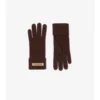 Guantes de mezcla de lana con parche con el logotipo