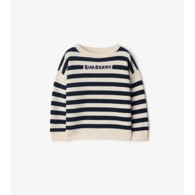 Jersey de lana a rayas con logotipo