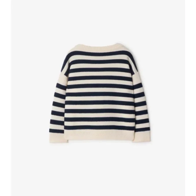 Jersey de lana a rayas con logotipo
