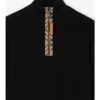 Jersey de lana con cuello en V y media cremallera