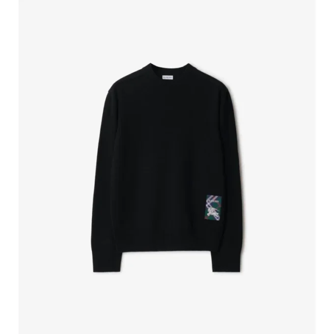 Jersey de lana con etiqueta de cuadros