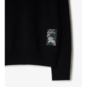 Jersey de lana con etiqueta de cuadros